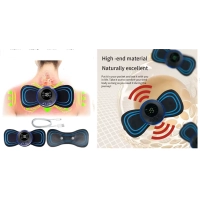 Masajeador Cervical, en ABS + PP, con 8 modalidades, recargable con USB