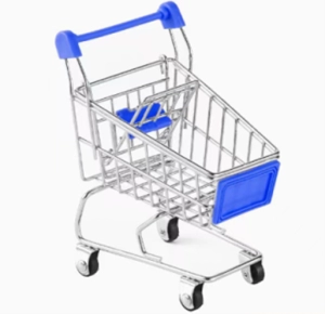 Mini Carrito para Mercar, metalico, de 135 x 140 x 95 mm