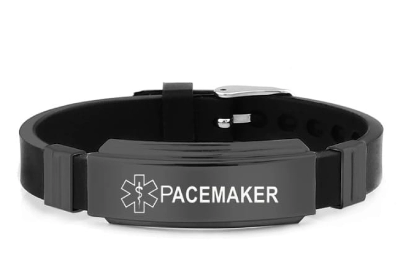 Brazalete Medico, elaborado en Silicona + Metal, con datos del paciente