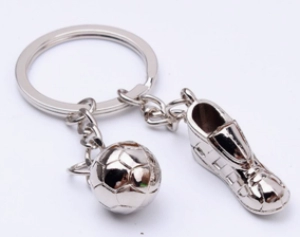 Llavero Metalico Balon y Zapato de Futbol.