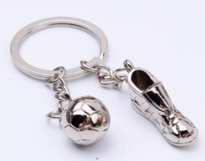 Llavero Metalico Balon y Zapato de Futbol.