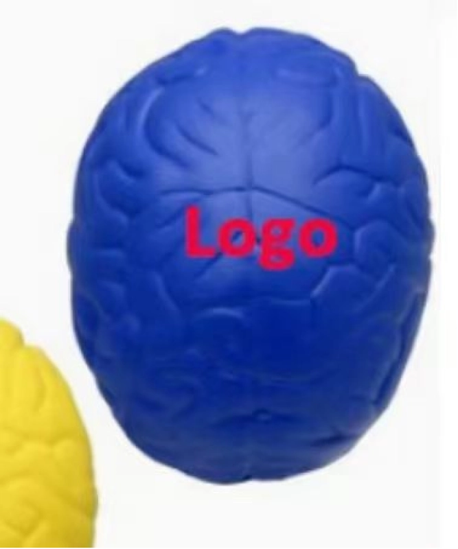 Cerebro Antistress, elaborado en PU, tamaño 7 x 4.8 x 4.5 cmts