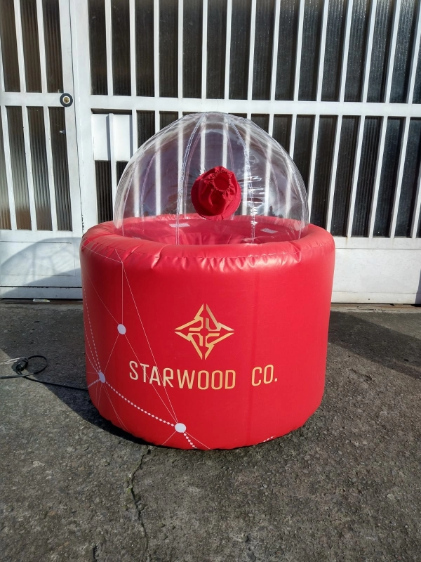 Dummy Inflable tipo Cabina pero solo para Balotas, de 1.10 mts de alto