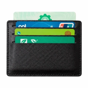 Billetera Porta Tarjetas Watson, en cuerina, con 3 bolsillos c/cara, 10.7x8.5 cm