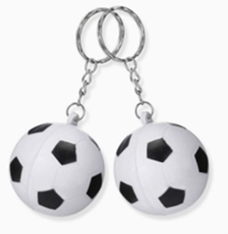 Llavero Balon de Futbol Antitress, en PU, de 4 cmts de diametro