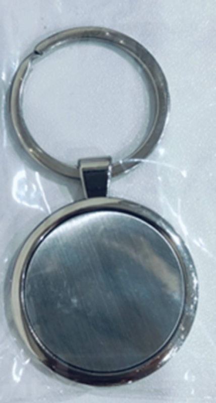 Llavero Circular metalico, 2.8 x 3.7 cmts.