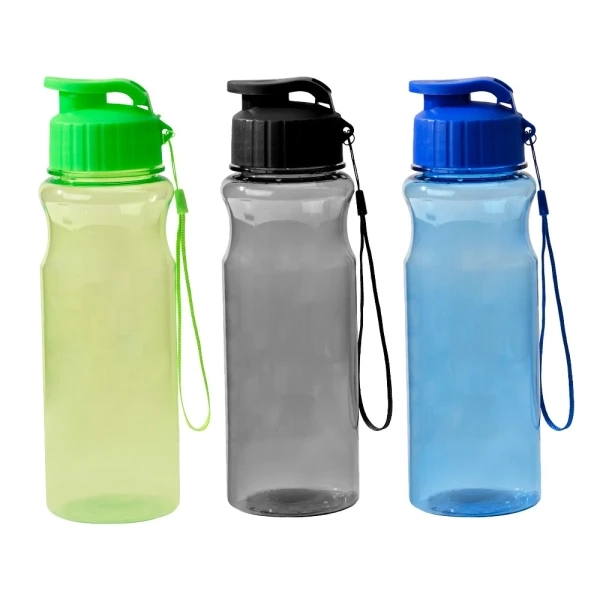 Botella Rocket, de 680 ml, tamaño 21.5 x 6.5 cmts, con cordon para colgar