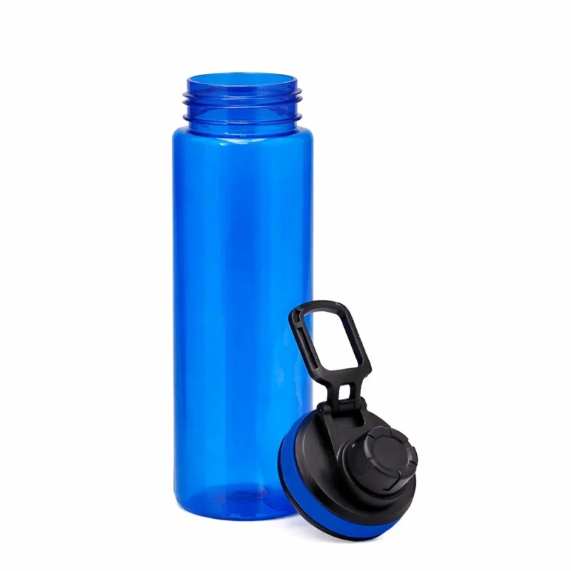 Botella plastica Hook, 650 ml, tapa rosca siliconada y manija, 22.3 x 6.5 cmts