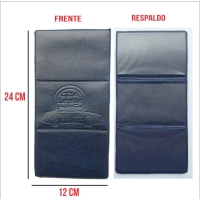 Portadocumentos de 3 cuerpos, para Soat del Carro, tamaño 24 x 12 cmts