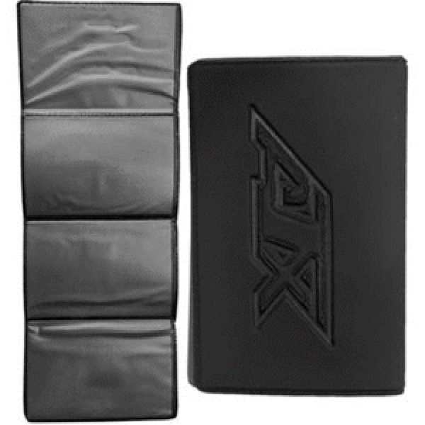 Porta Documentos de 4 cuerpos, en cuerina, abierto, sin cierre, 39.5 x 12.5 cmts,