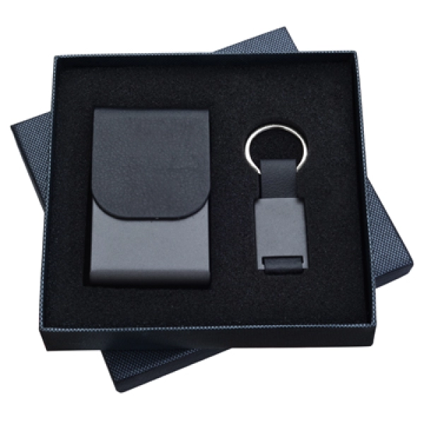 Set de Regalo en Caja con Portatarjetas y Llavero