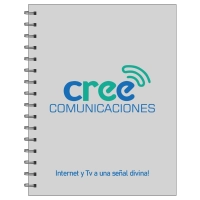 Cuaderno Argollado Pasta Dura, tamaño 25 x 17.5 cmts