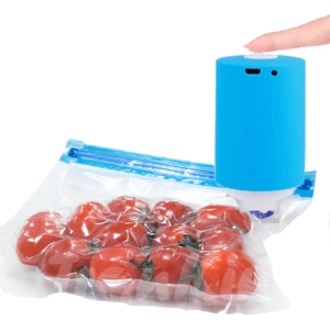 Maquina para empacar al vacio con 5 bolsas, recargable USB