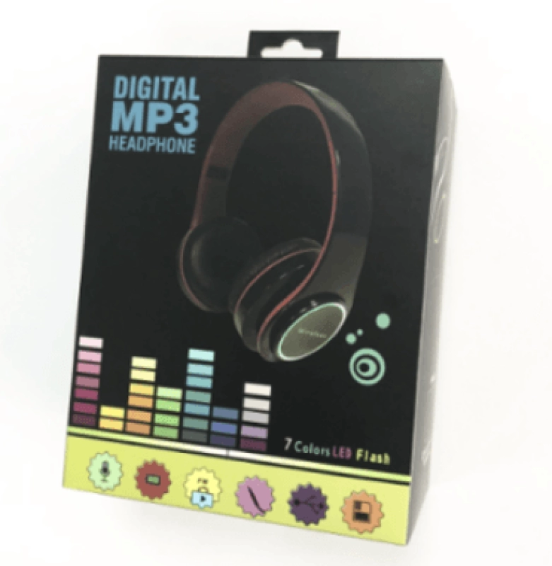 Audifonos Bluetooth, version 5.3, logo en LED