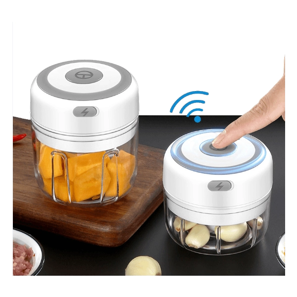 Picador Electronico de Ajo, 250 ml, recargable con USB