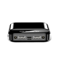 Power Bank Kin, 10.000 mAh, con indicador LED de carga, 8 x 8 x 2.2 cmts