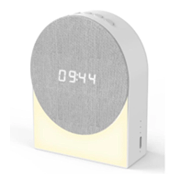 Parlante BT, con White Noise, y Luz Nocturna, en ABS, 11 x 9 x 4.6 cmts
