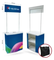 Stand Portatil para Exhibicion, de ancho 45, largo 90 y  alto 196 cmts