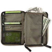 Portadocumentos Nautilus en lona, con multiples bolsillos, 19.2 x 13.5 x 2 cmts