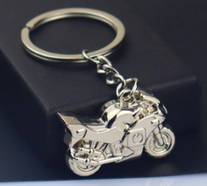 Llavero Metalico en forma de Motocicleta, tamaño 35 x 20 x 10 mm