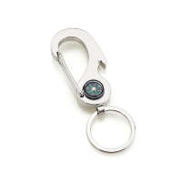 Llavero Metalico Carabinero, con Destapador y Brujula, 3.5 x 7.4 cmts