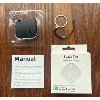 Llavero Sualio Tag, imitacion Airtag, de 38 x 38 x 7 mm, en caja de carton