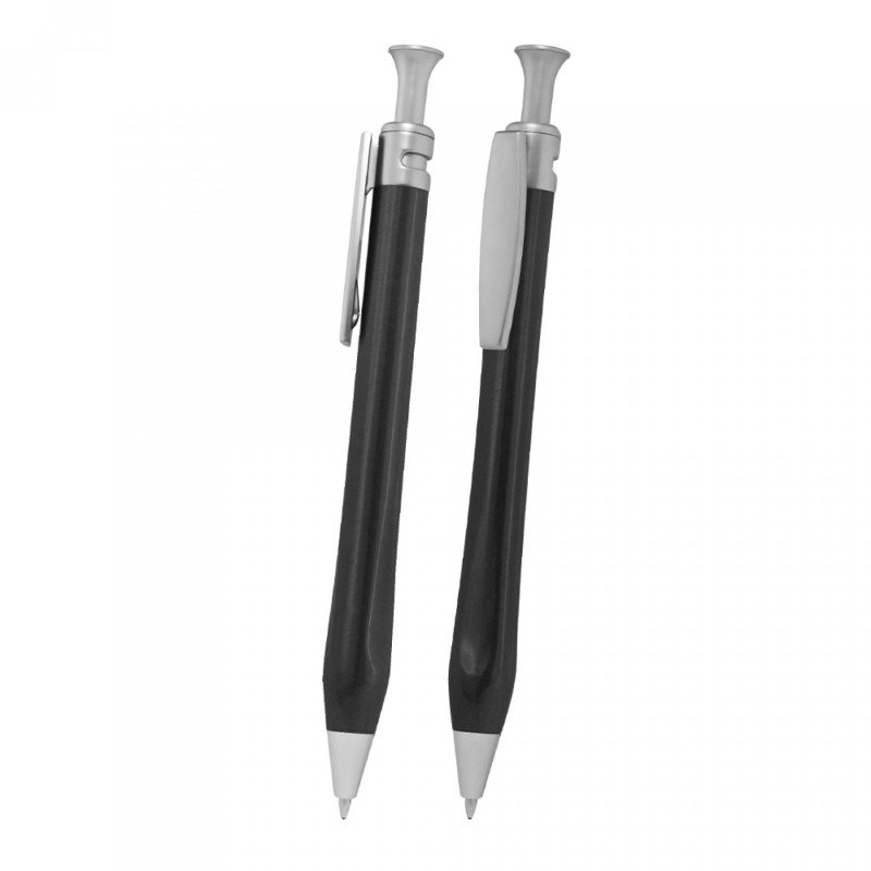 Boligrafo Martin, plastico, con clip plateado