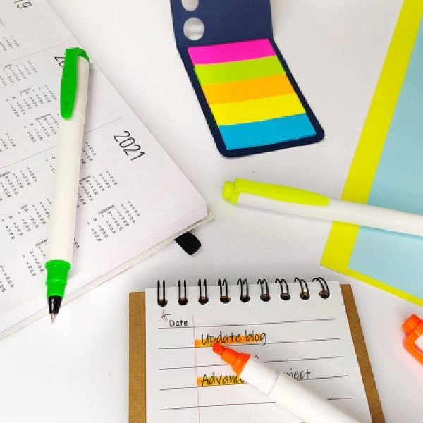 Boligrafo Tosh, plastico, con Resaltador