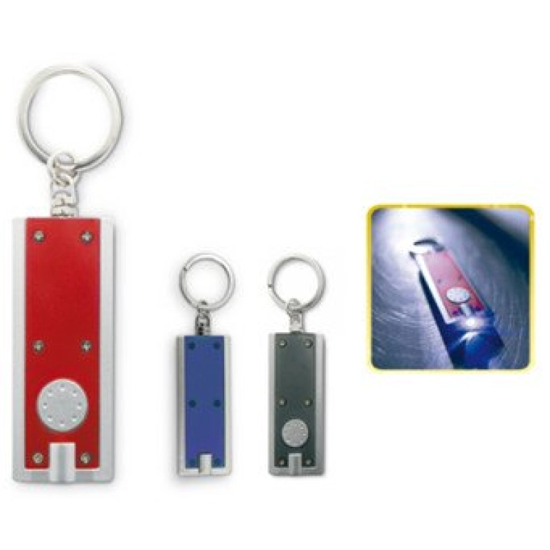 Llavero Linterna con Luz Led, 6 x 2.5 x 0.8 cmts.