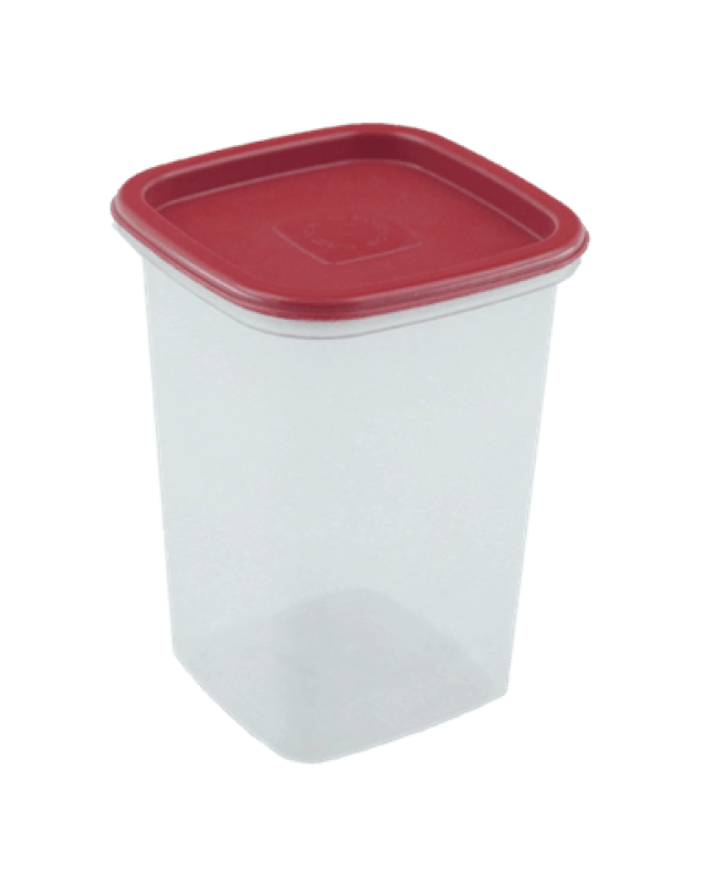 Recipiente Multiusos 0.5 Litro, con tapa, 12.4 x 9.2 x 9.2 cmts, en PP