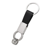 Llavero Cebu, en Cuero con accesorios metalicos, 11 x 2 x 0.5 cmts