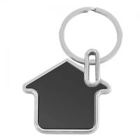 Llavero Home, metalico en forma de casa, de 3.5 x 3.4 cmts.