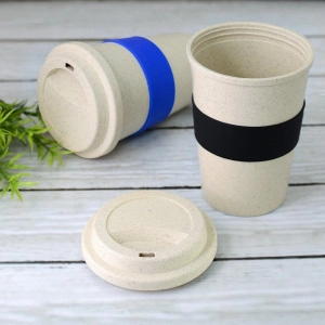 Mug Boo, en fibra de bambu biodegradable,  420 ml,  13.4 x 9.3 cmts