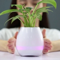 Parlante Bluetooth Jungle, 3W con lampara LED y matera, 11.4 x 11.4 x 11.7 cmts