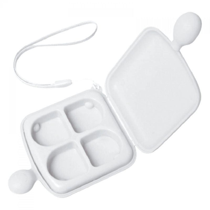 Pastillero Cure, plastico, con 4 compartimientos, 10 x 7 cmts