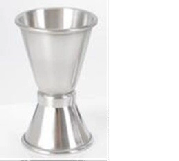 Copita Jigger 2 lados, metalica, para servir licores, con capacidad 30 y 60 ml, en acero inox