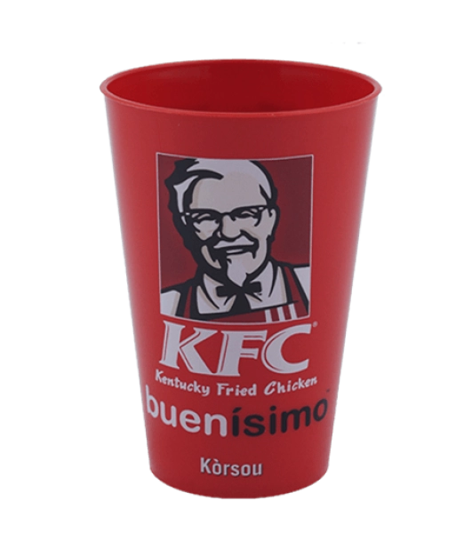 Vaso de 14 onzas, 414 ml, 12 x 8.3 cmts (5.3 diam inferior), en Polipropileno