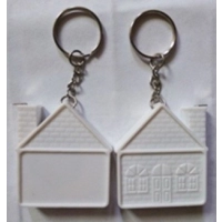 Llavero en forma de casa, con cinta métrica 1 metro, elaborado en ABS