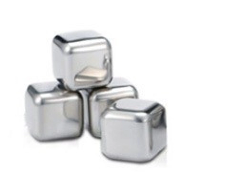 Set de 4 Cubos de hielo en acero inoxidable