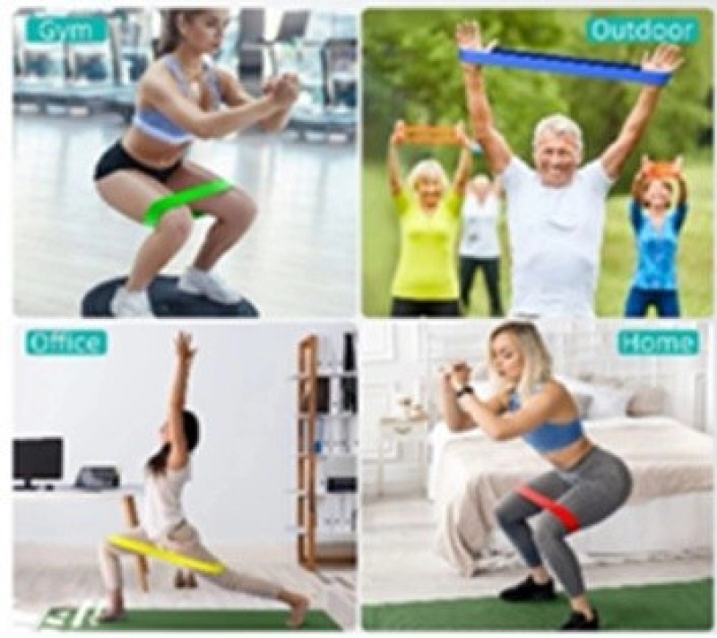 Set de 5 bandas en Silicona, para hacer ejercicio