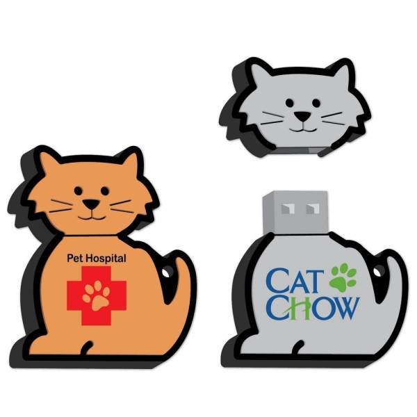 Memoria USB en PVC 2D diseño Gato