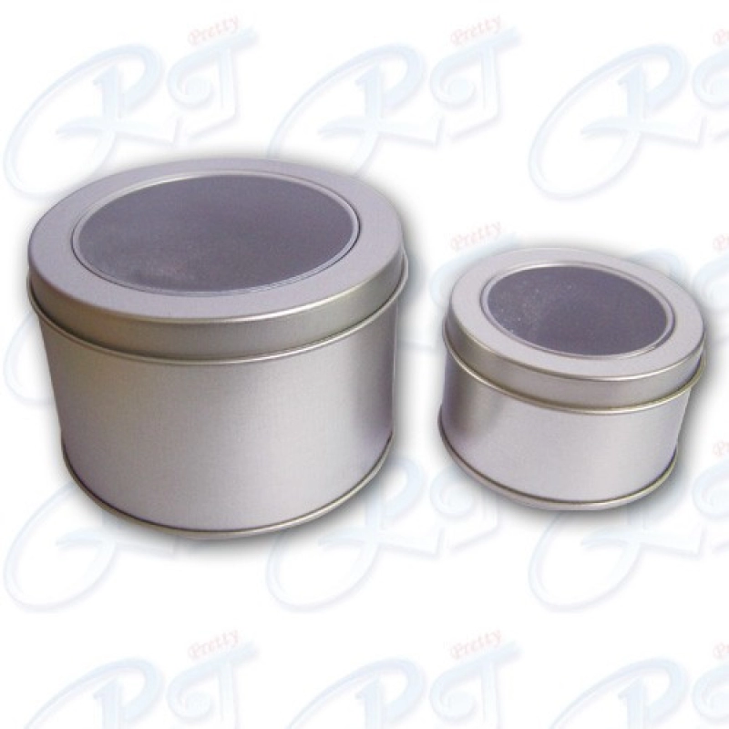 Caja Redonda de Aluminio con Ventana para empaque de USB