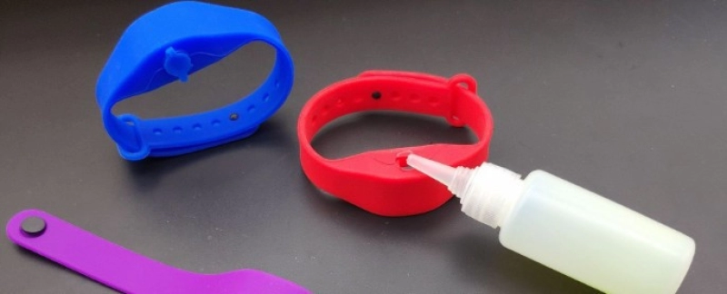 Brazalete Dispensador de Gel en Silicona