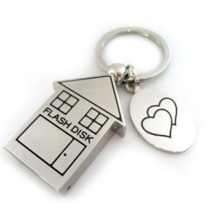 Memoria USB metalica diseño de Casa