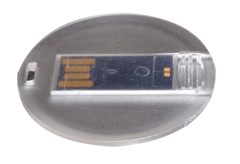 Memoria USB plastica en forma de Tarjeta redonda
