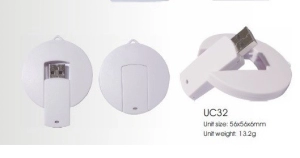 Memoria USB plastica redonda giratoria