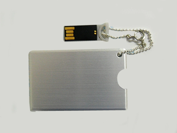 Memoria USB en forma de Tarjeta, en Aluminio