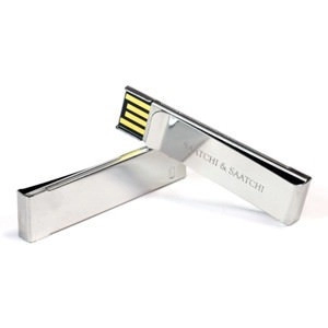 Memoria USB metalica en forma de Clip