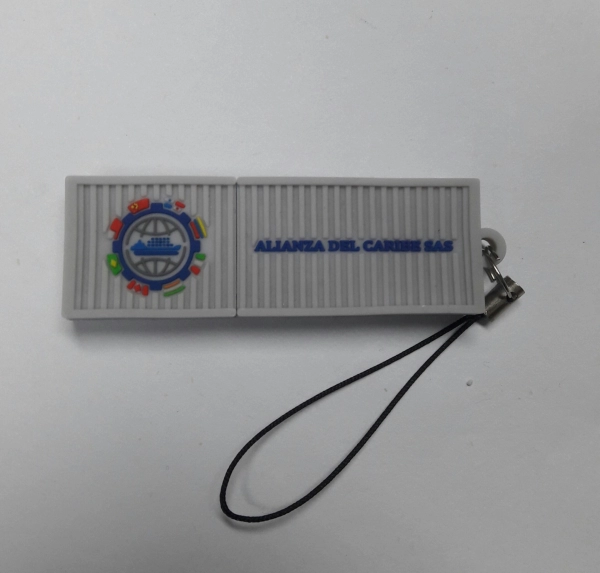 Memoria USB en PVC 2D diseño Contenedor