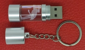 Memoria USB en Metal y Cristal
